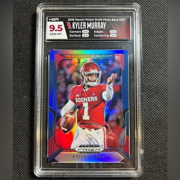 2019 Prizm Draft Picks Kyler Murray Blue Prizm Rookie RC #101 HGA 9.5 Gem Mint - Picture 1 of 2